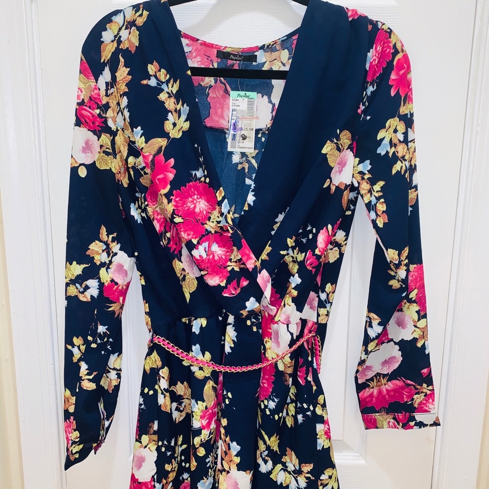Floral Romper with Long Sleeves